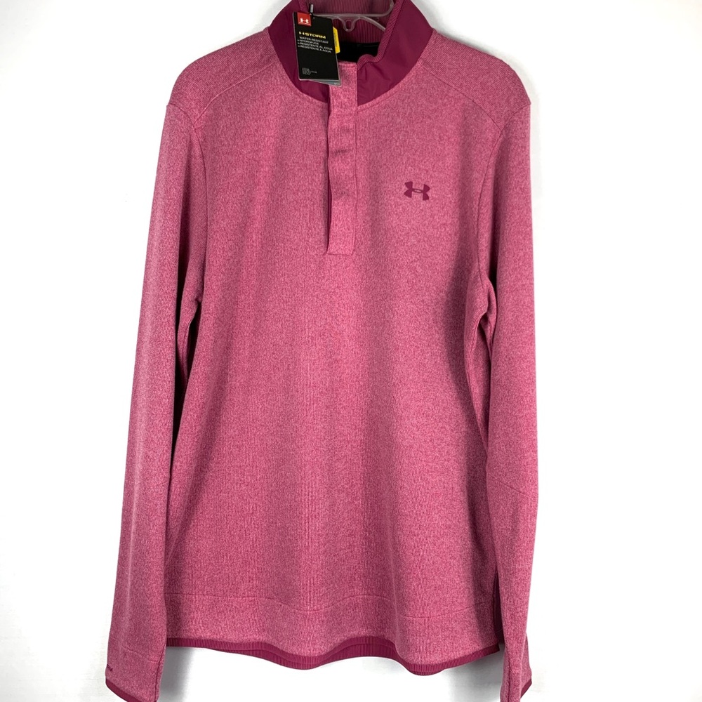 NWT Men's UA Storm SweaterFleece Heather Snap Mock